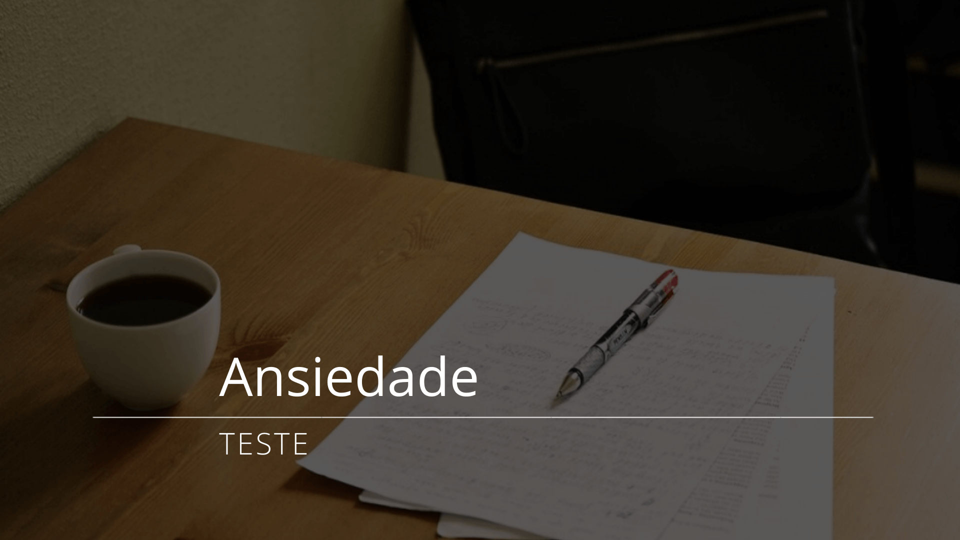 Ansiedade face aos testes